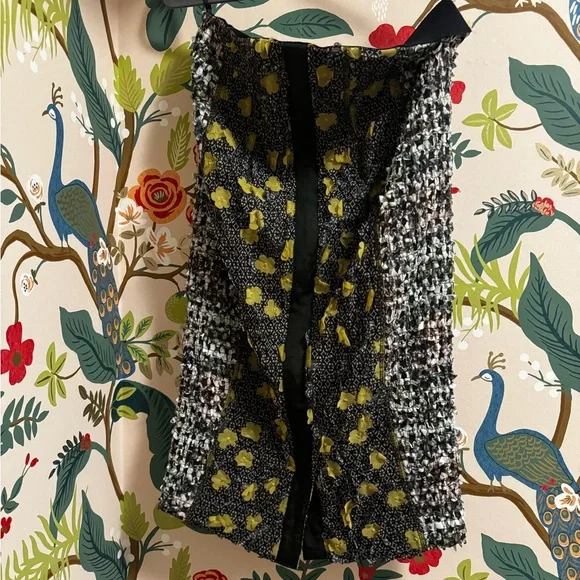 Byron Lars 3D Laser Cut Floral Pencil Skirt - Picture 2 of 8